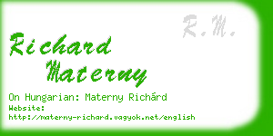 richard materny business card