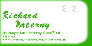 richard materny business card